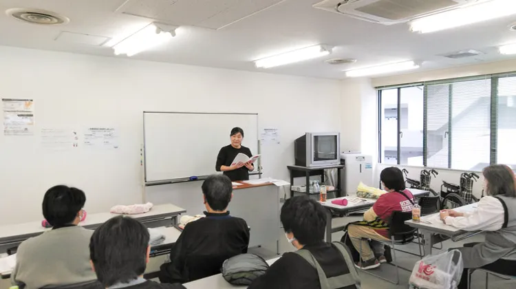 天王寺校の座学の様子
