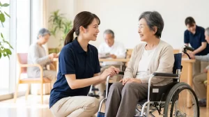 ご家族の介護をする様子