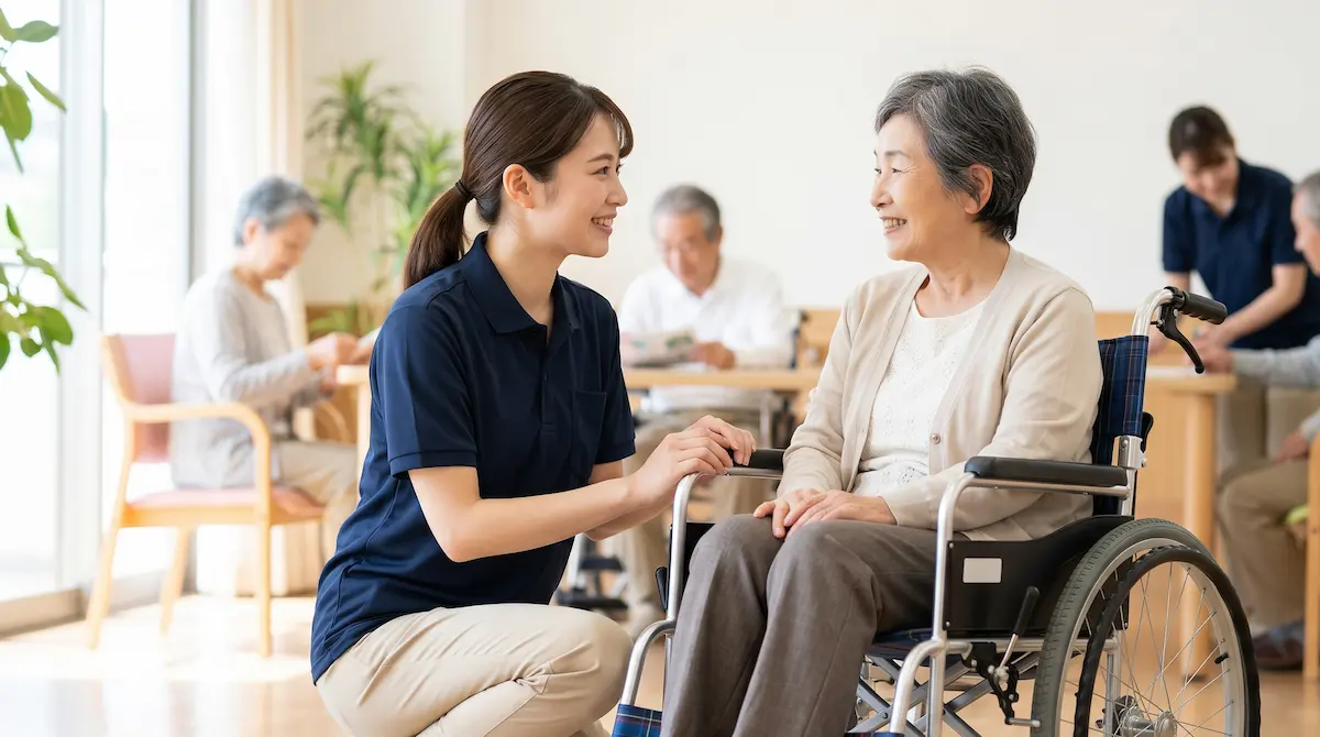 ご家族の介護をする様子