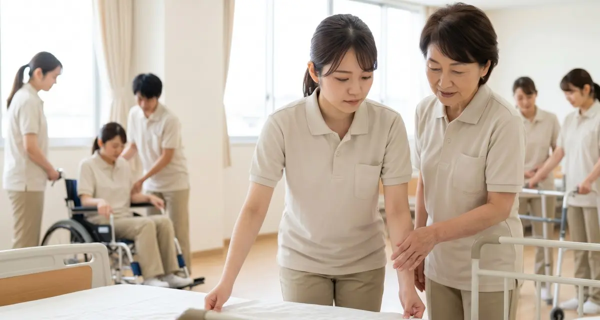 介助演習中の受講生の様子