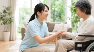 女性の介護士の服装