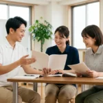 実務者研修の通信学習をする男女の介護士